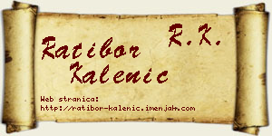 Ratibor Kalenić vizit kartica